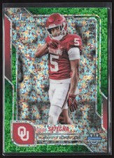 2025 Bowman Chrome U Isaiah Sategna Green Mini-Diamond /99 #48 1st Oklahoma