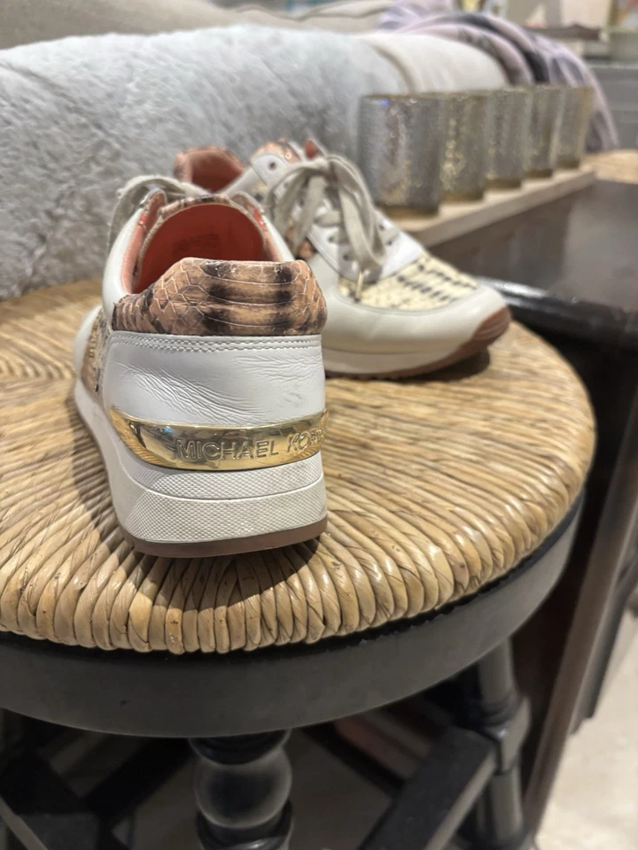 Zapatillas deportivas Michael Michael Kors para mujer Allie con estampado de serpiente talla 8 Foto 3 de 4