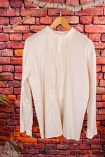 Chemise Vintage Hippie En Lin Sans Col Style Boho Années 70 Gothique L XL