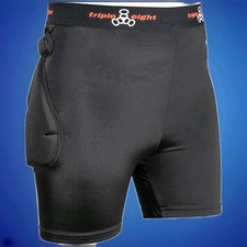NEW Triple Eight Bumsaver Padded Black Shorts for Skate Snow Roller Derby BNIB 