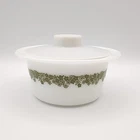 Vintage Pyrex Corelle Spring Blossom Crazy Daisy Butter Tub Dish with Lid