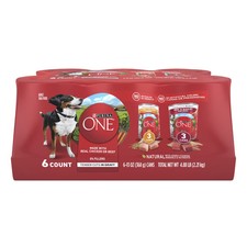 Purina ONE Wet Dog Food Variety, Tender Cuts 13 oz 6 Pack 3.79 per gallon