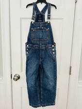 Gap Kids Medium-Wash Denim Overall Straight-Leg Pants Sz M 8-9 