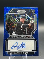 Gavin Sheets 2022 Panini Prizm Blue Wave Prizm Auto RC Jersey # 32/50!