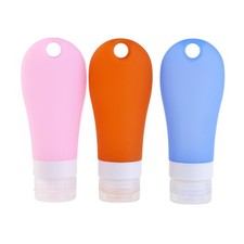 3pcs 90ML Refillable Bottles Container Travel Lotion Shampoo Face Cream