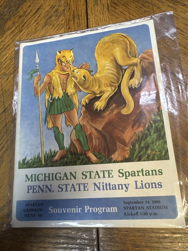 Michigan St. Vs Penn St. Gridiron Souvenir Program September 24, 1966
