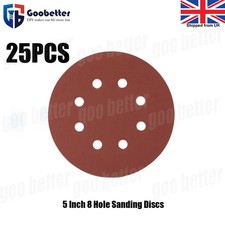 125mm 8 Holes Sanding Discs 40 60 80 120 240 320 400 600 Grit Orbital Sander Pad