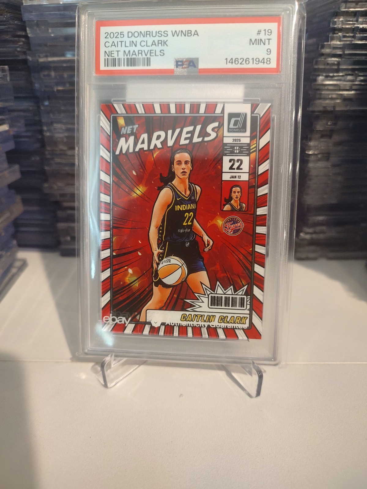 2025 Panini Donruss WNBA Net Marvels Caitlin Clark #19 PSA 9