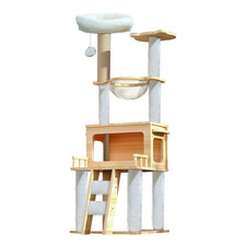 Cat Tree 57 inch Tall Cat Tower for Indoor Cats w/Cat Scratching Post, Cat Condo