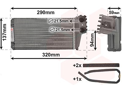 VAN Wezel WäRmetauscher, Innenraumheizung FüR Peugeot-image
