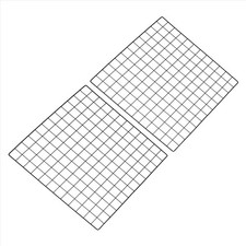 24"x24" Wire Grid Panel 2 Pcs Wall Grid Decorative Board Photo Display Black
