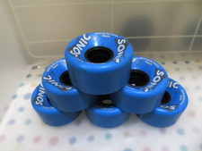 6 Blue Sonic speed skate wheels New