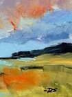 Evening Sky Landscape Painting 11x14 Contemporary Art R Stevens Home Decor Art — photo 7