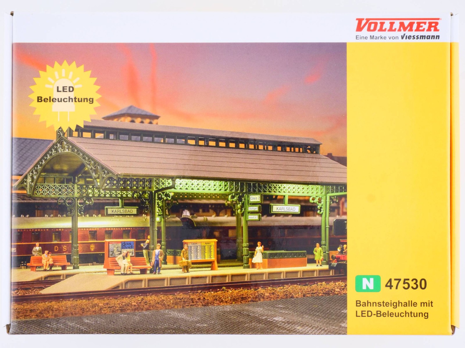 Vollmer 47530 Platform Hall With Lighting N Unbuilt Mint! OVP 1706-06-60