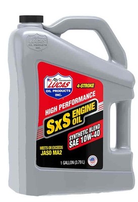 Lucas Oil 11197 4-Stroke High-Performance Synthetic Blend SxS Engine Oil 10W40 1