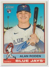 2025 Heritage High Number Real One Autographs Alan Roden #ROA-AR RC Blue Jays