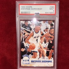 1993 Hoops Anfernee Hardaway RC PSA MINT 9 Card #380