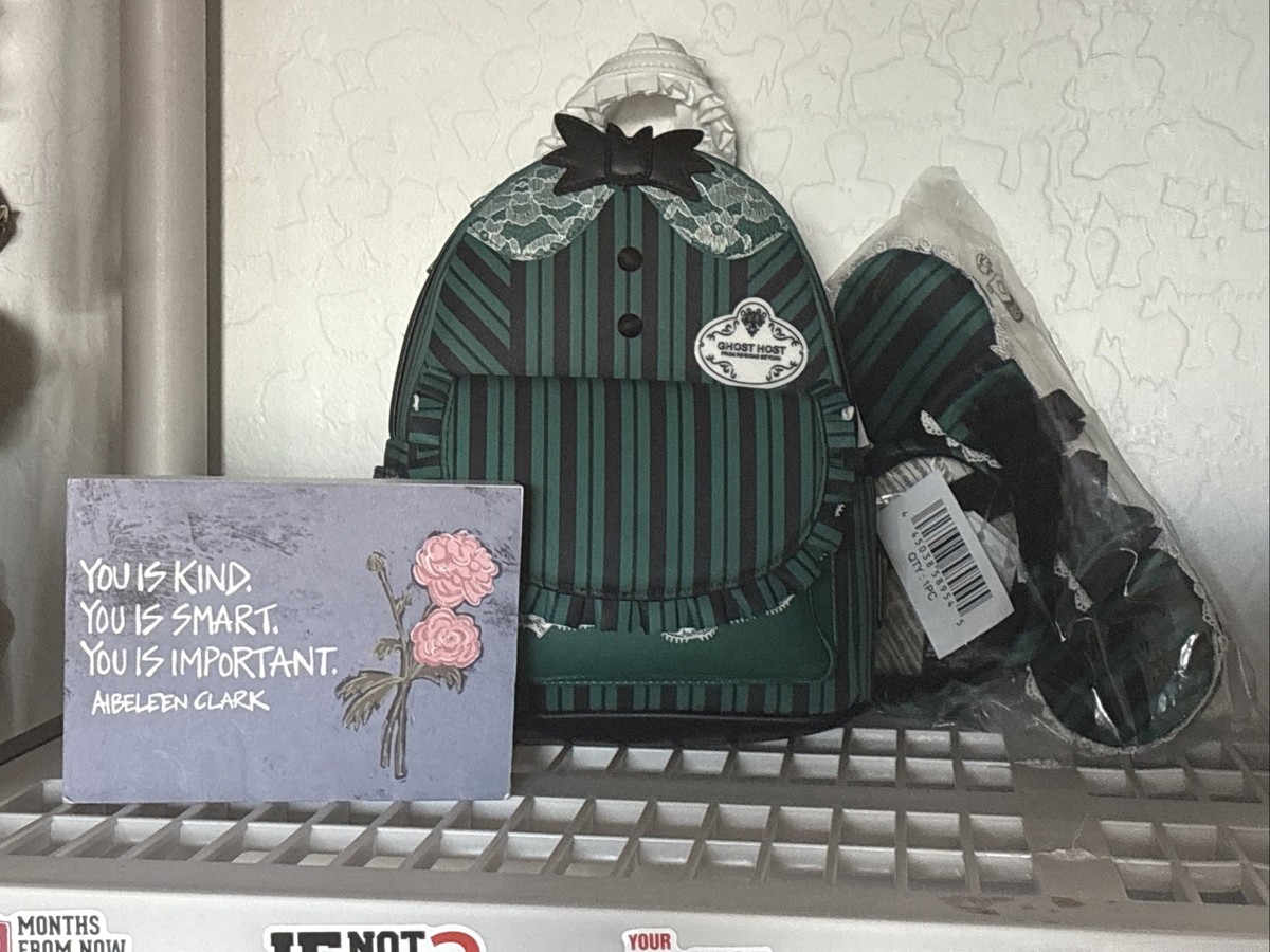 NWT Loungefly Disney Haunted Mansion Ghost Host Backpack 
