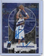 Basketball Card IP auto NBA SHAWN MARION Phoenix Suns 2000-01 Topps Finest