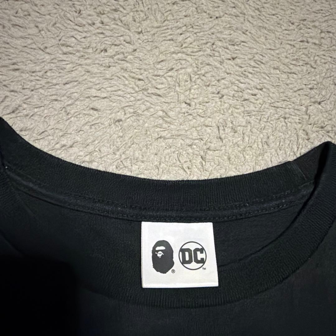 APE BAPE DC COMICS BATMAN RONT T-SHIRT L BLACK 596676 thumbnail 5