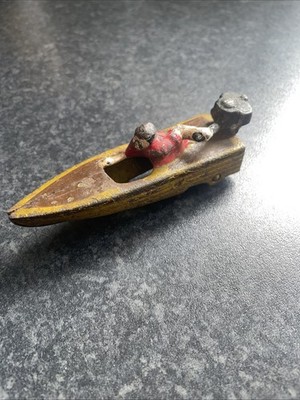 Vintage Hubley Gusseisen Schnellboot 
