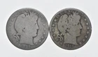 1892-1915 Lot 2 1899 1911-S Barber 90% Half Dollars - Coin Collection *984
