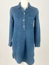 Madewell Chambray Popover Shirtdress Denim Blue XXS Preppy