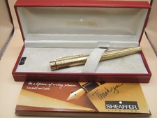 Vintage Sheaffer TARGA Fountain Pen With Box & Papers - 14k Gold Nib