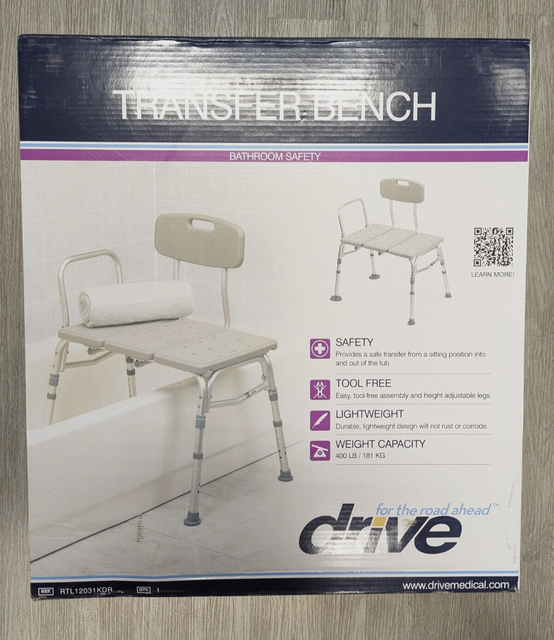 Drive Medical Three Piece Transfer Bench Gray RTL12031KDR for sale online eBay