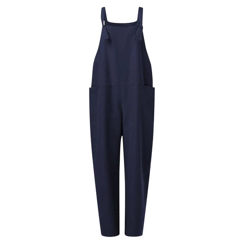 Womens Plus Size Overalls Casual Loose Dungarees Romper Baggy Playsuit Jumpsuit - Bild 13 von 35