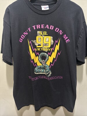 Texas Motorcycle Rights Association Don t Tread On Me SB 99 Victory Shirt Men L