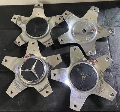 (1) set of (4) mercedez benz unknow Wheels chrome  Center Cap Cover Hubcap