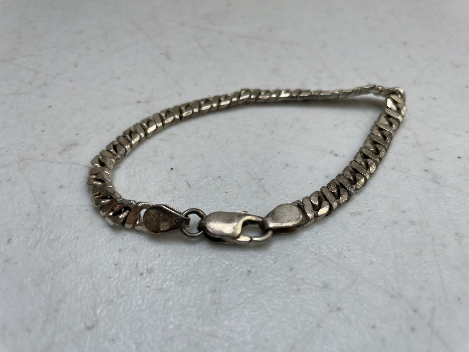 CHUNKY SOLID SILVER `925` CURB CHAIN BRACELET 20 … - image 8