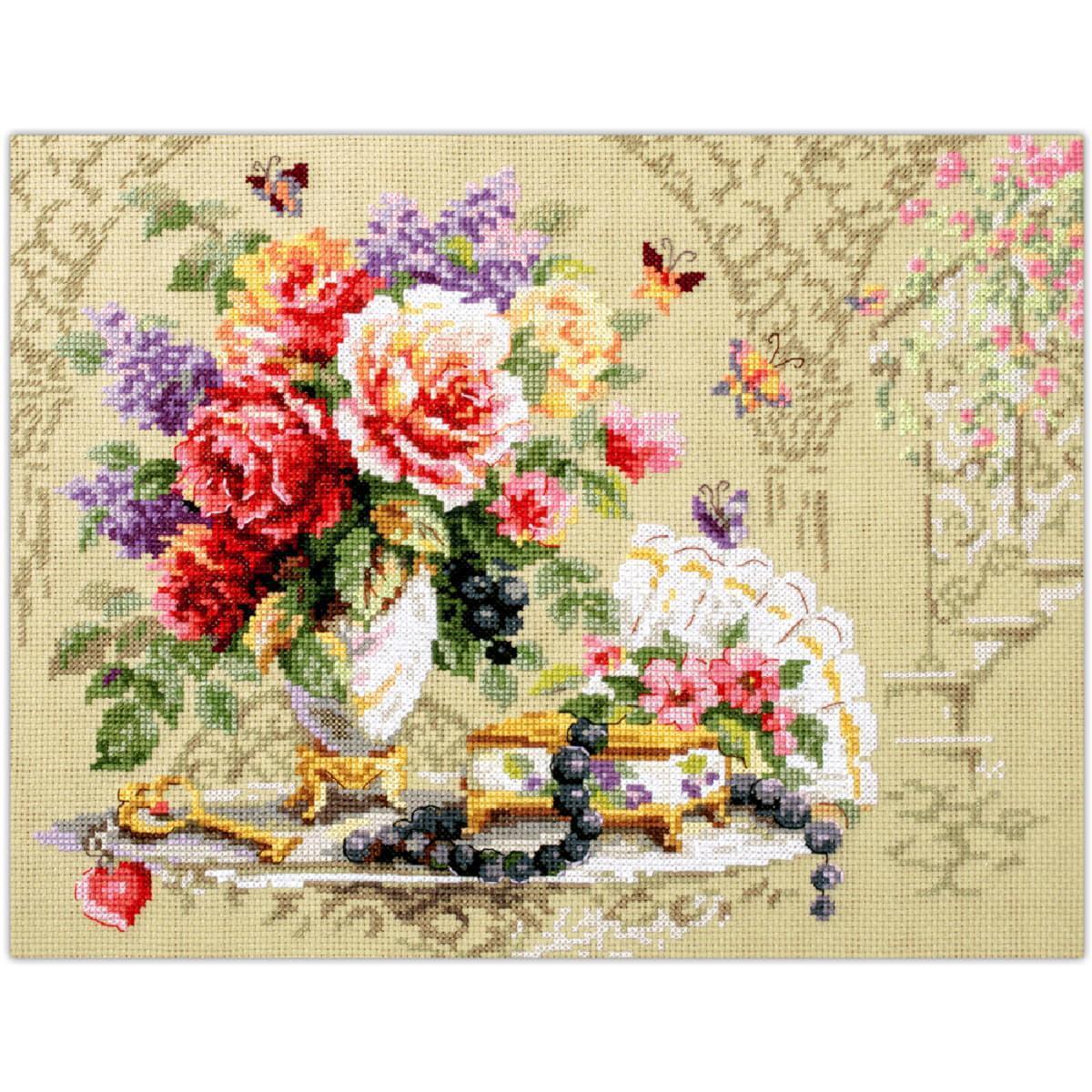 Magic Needle Zweigart Edition counted cross stitch kit ""Flirty Time"", 32x25cm, D
