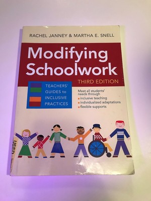 Modifying Schoolwork, Teachers' - Paperback, by Janney Ph.D. Rachel, NICE!