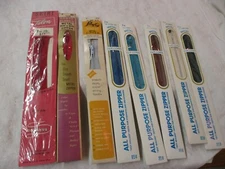 Vintage 8 Metal Zippers Talon Lily J&P Coats Clark's