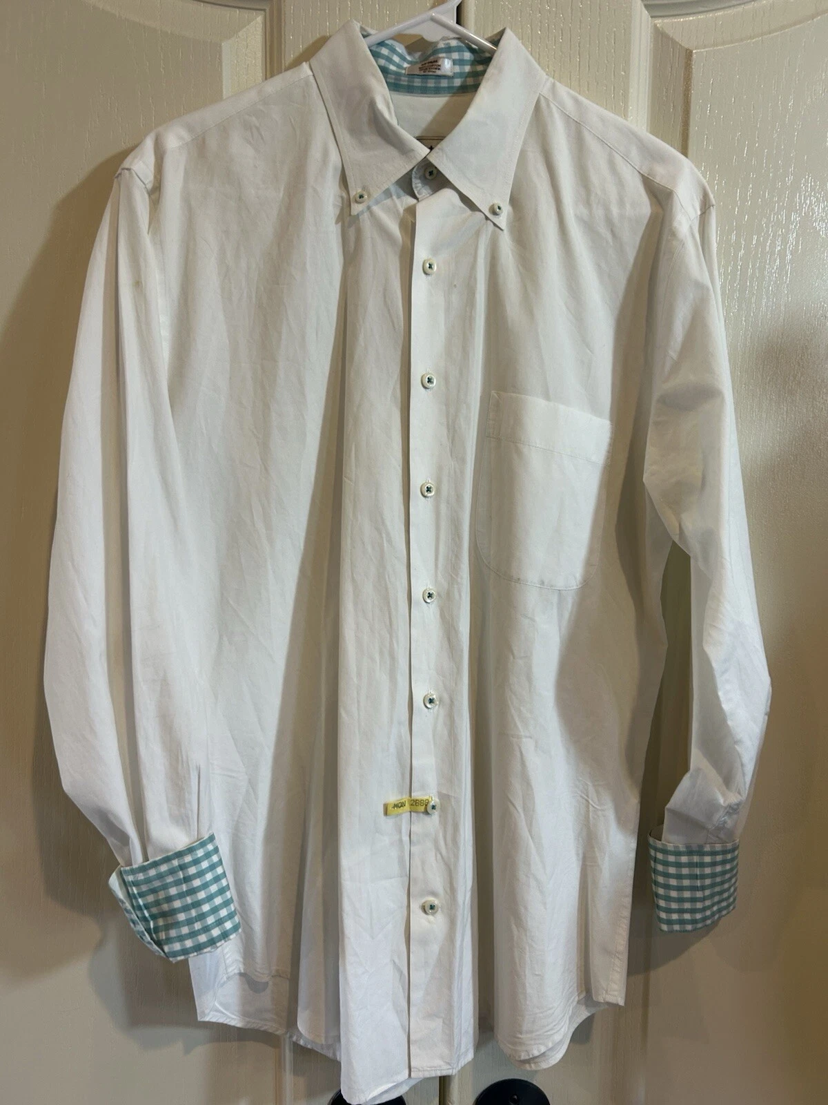 Peter Millar Shirt Mens Medium white long sleeve Weekender Wash Cotton Outdoor