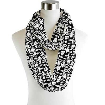 Elvis Pop Art - B&W - Infinity Chiffon Schal