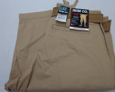 IRON CO. 'Messenger' Cargo Belted Below Knee Shorts Khaki Size 32 NEW