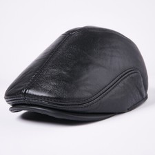 Chapeau Homme En Cuir Newsboy Gatsby Beret Gavroche Chauffe-Oreilles