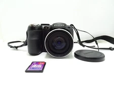 Fujifilm Fuji FinePix S8650 Black Bridge Camera with Memory Card Good Condition.