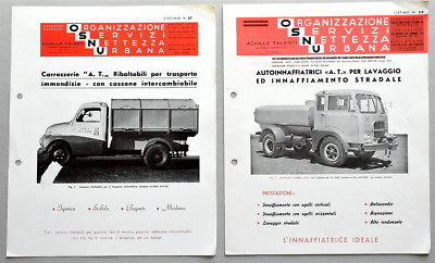 THREE 1951 ITALIAN OSNU MEDIUM DUTY TRUCK BROCHURES ~ 8 PAGES