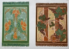 Paris 1920-French Deco TAPIS “E.A. Sequy” Design Antique Lithograph