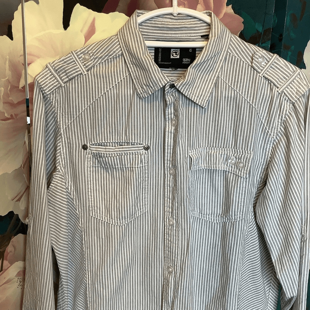 Ocean Current Striped Button Down - image 2