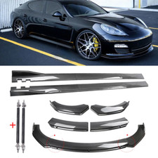 For Porsche Panamera 2010-22 Front Lip Chin Bumper Spoiler Carbon Fiber Body Kit