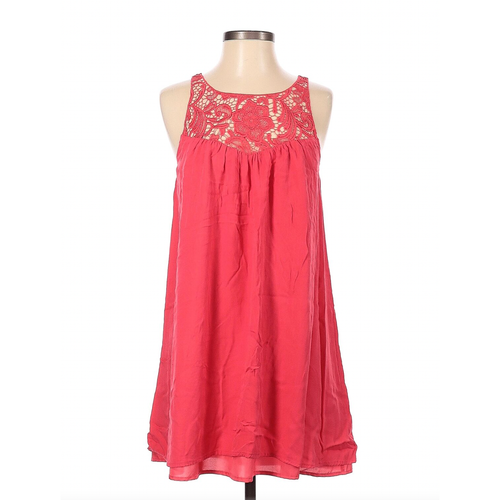 NWT Nordstrom BB Dakota Coral Orange Red Sleeveless Mini Lace Crochet Dress - Picture 7 of 24