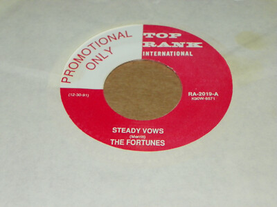FORTUNES /* ROSCOE GORDON* Steady Vows / Whiskey made me drunk TOP RANK 7'' -R-1