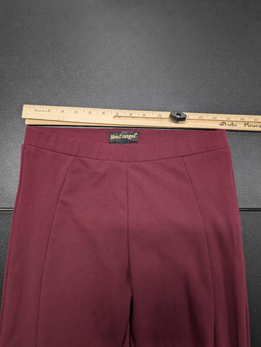 Like an Angel Burgundy Bell Bottom/Flare Pants Pull On Women's Size L - Picture 5 of 6
