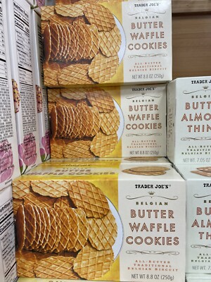 2 Pack Trader Joe's Belgian Butter Waffle Cookies 8.8 oz Each