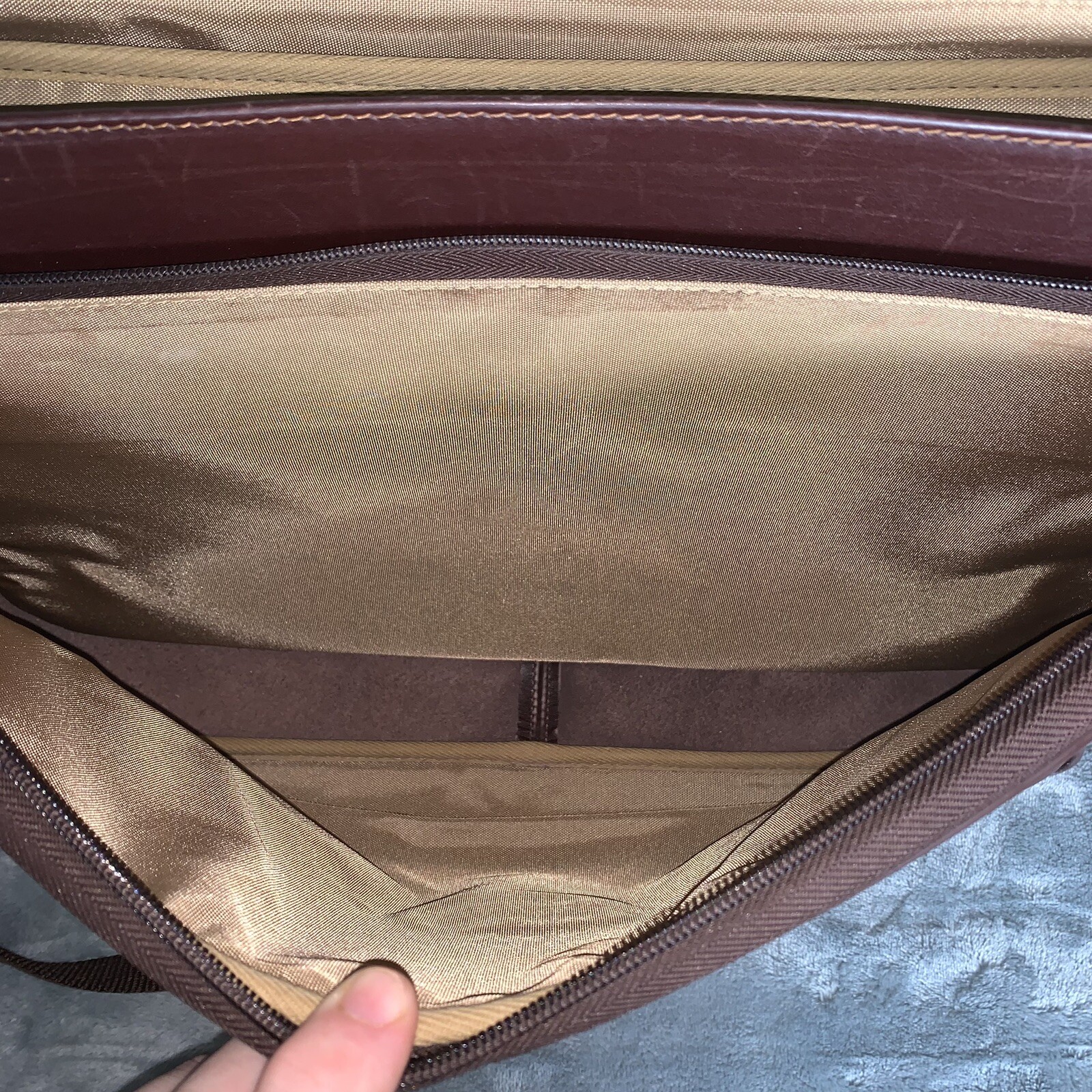 Vintage Hartmann Leather Briefcase Shoulder Bag Brown… Gem